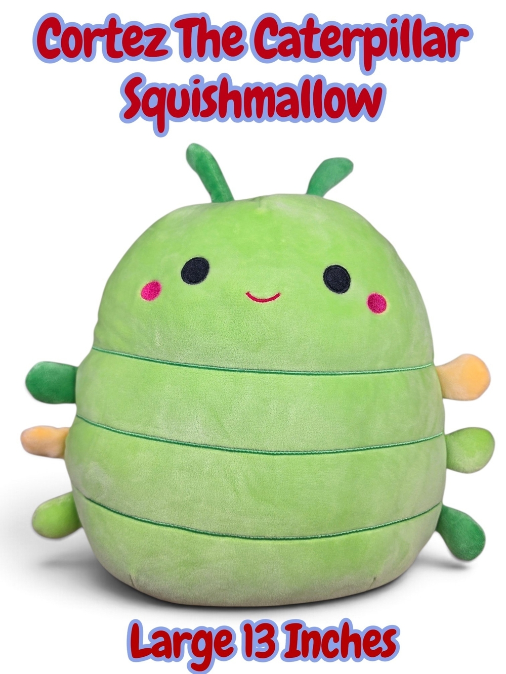 Squishmallows Green Cortez The Caterpillar Plush NWT!